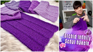 Wunderschöner Farbverlaufs-Schal – mein neues Häkelprojekt für dich! 💜