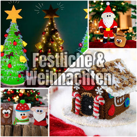 Festliche Deko & Weihnachten - Häkelanleitungen