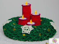 Häkelanleitung - Dekorativer Adventskranz