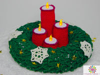 Häkelanleitung - Dekorativer Adventskranz