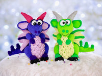 Crochet pattern - Big fluffy dragons