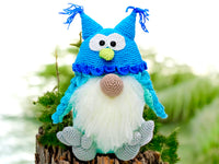 Crochet pattern - Fluffy owl gnome