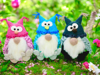 Crochet pattern - Fluffy owl gnome