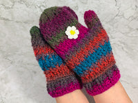 Häkelanleitung - Handschuhe | Fäustlinge Kunterbunt