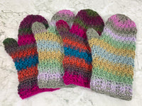 Häkelanleitung - Handschuhe | Fäustlinge Kunterbunt