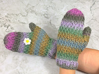 Häkelanleitung - Handschuhe | Fäustlinge Kunterbunt