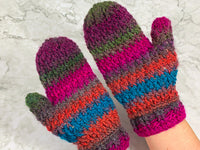 Häkelanleitung - Handschuhe | Fäustlinge Kunterbunt