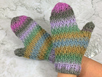 Häkelanleitung - Handschuhe | Fäustlinge Kunterbunt