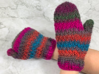 Häkelanleitung - Handschuhe | Fäustlinge Kunterbunt