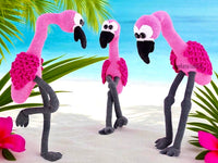 Häkelanleitung - Großer flauschiger Flamingo
