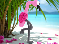 Häkelanleitung - Großer flauschiger Flamingo