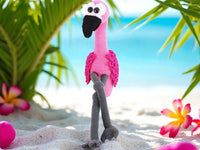 Häkelanleitung - Großer flauschiger Flamingo