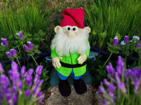 Häkelanleitung - Großer flauschiger Gartenzwerg XXL