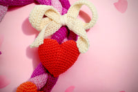 Crochet pattern - Decorative heart door wreath