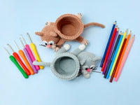 Crochet Pattern - Cat Pen/Needle Holder