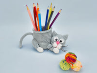 Crochet Pattern - Cat Pen/Needle Holder