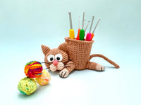 Crochet Pattern - Cat Pen/Needle Holder