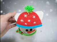 Häkelanleitung - Schneemann Geschenktasche