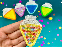 Crochet pattern - school cone appliqué