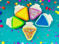 Crochet pattern - school cone appliqué