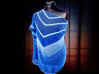 Crochet pattern - Half-round crochet shawl Summer of Strips
