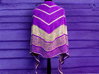 Crochet pattern - Half-round crochet shawl Summer of Strips