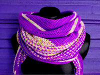 Crochet pattern - Half-round crochet shawl Summer of Strips