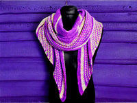Crochet pattern - Half-round crochet shawl Summer of Strips