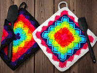 Crochet pattern - Potholder Kaleidoscope