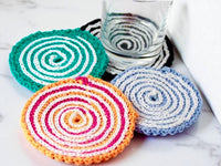 Crochet pattern - Modern drink coasters Spirolino