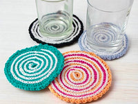 Crochet pattern - Modern drink coasters Spirolino