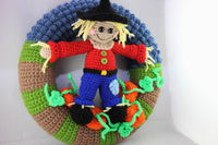 Crochet pattern - Door wreath scarecrow