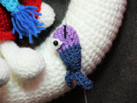 Crochet pattern - Winter door wreath - Knut the polar bear
