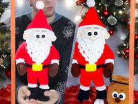 Häkelanleitung - Weihnachtsklaus der großer flauschige Weihnachtsmann
