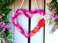 Crochet pattern - Decorative heart door wreath