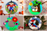 Crochet pattern - 4 door wreaths in the Four Seasons value set