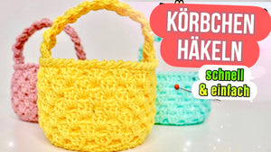 Zuckersüßes Osterkörbchen häkeln  (schnell & einfach)