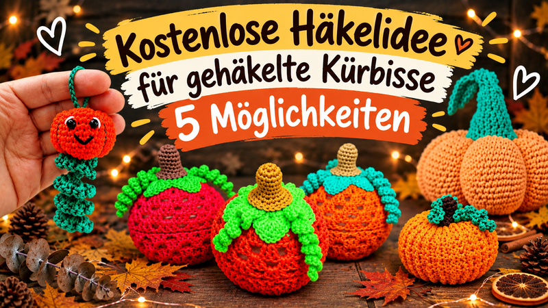 5 Häkelideen für gehäkelte Kürbisse - Kostenlose
