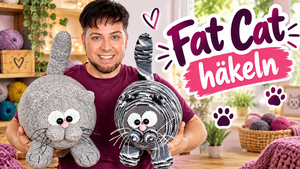 Häkelanleitung XXL Fat Cat – für eine große Kuschelkatze