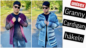 Einfacher Häkelcardigan mit Grannymuster häkeln | VIDEO und PDF