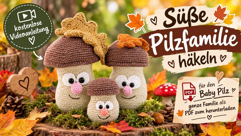 Pilze häkeln 🍄! Nicht nur essen – Hol dir den Herbst nach Hause!