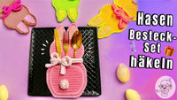 Dekorative Hasentasche häkeln – süße Idee für Ostern & Tischdeko