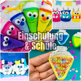Einschulung & Schule – Häkelanleitungen