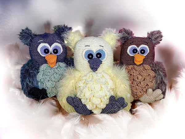 Häkelanleitung - Flauschige Eulen Hedwig Babys