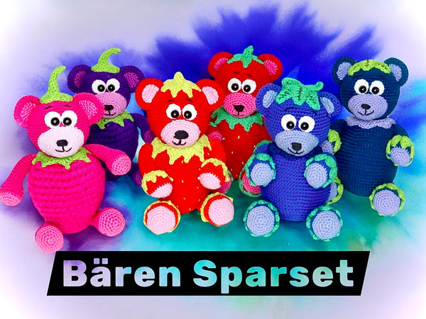 Häkelanleitung - 3 Fruchtige Bären Sparset