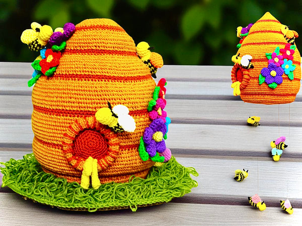 Häkelanleitung - Bienenstock | Tischdeko oder Mobile