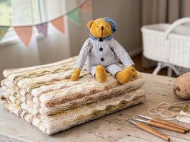 Häkelanleitung - Baby Decke mit einfachem 3D Muster