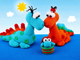 Häkelanleitung - Die Dino Familie