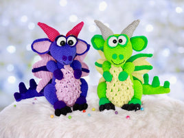 Crochet pattern - Big fluffy dragons