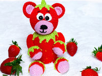 Crochet pattern - Sweet Strawberry Bear